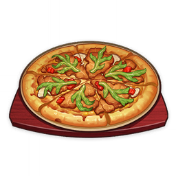 Pizza de carne y champiñones